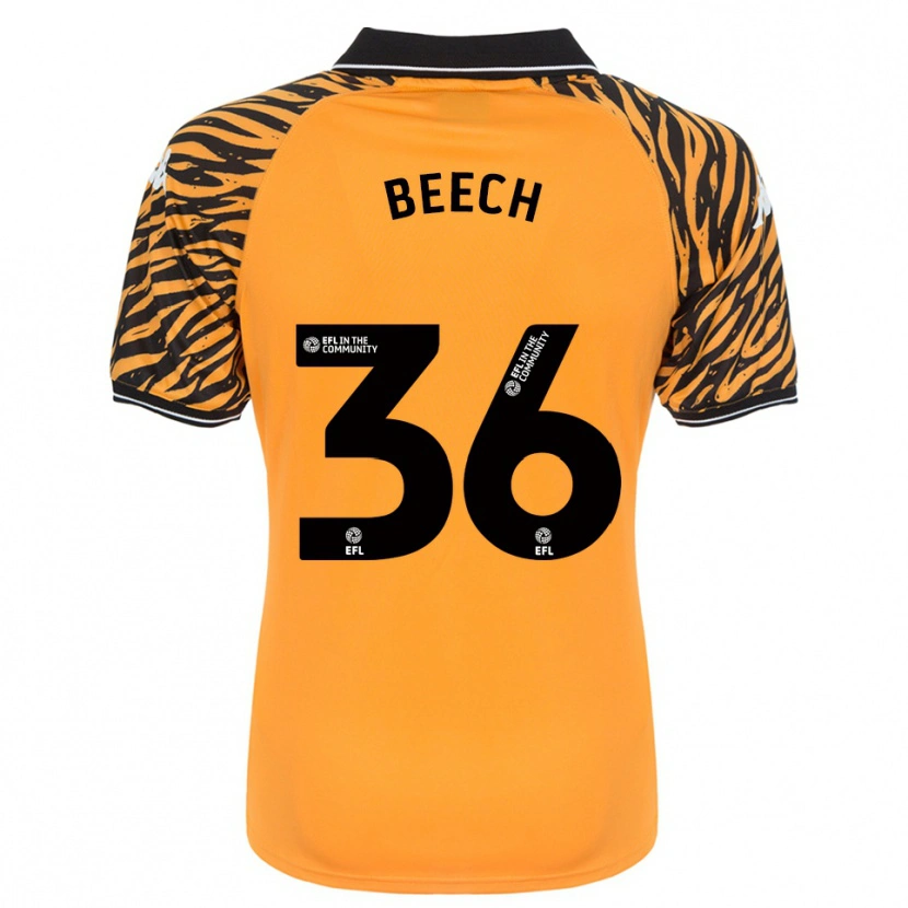Danxen Niño Camiseta Amy Beech #36 Naranja Negro 1ª Equipación 2025/26 La Camisa México