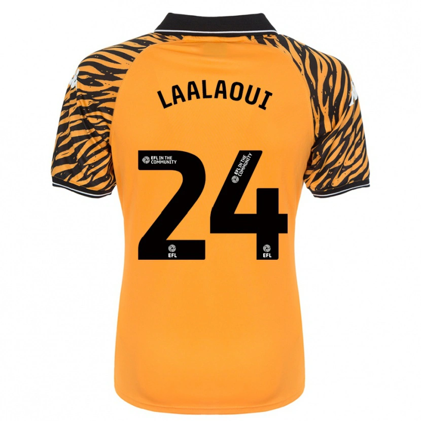 Danxen Niño Camiseta Reda Laalaoui #24 Naranja Negro 1ª Equipación 2025/26 La Camisa México