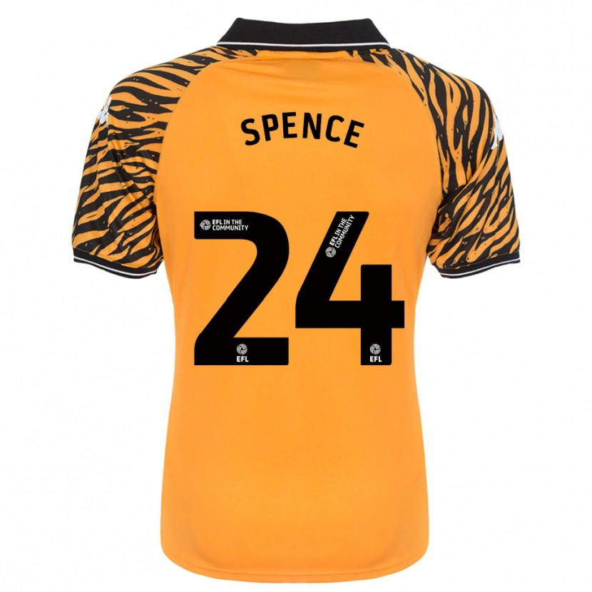Danxen Niño Camiseta Emily Spence #24 Naranja Negro 1ª Equipación 2025/26 La Camisa México