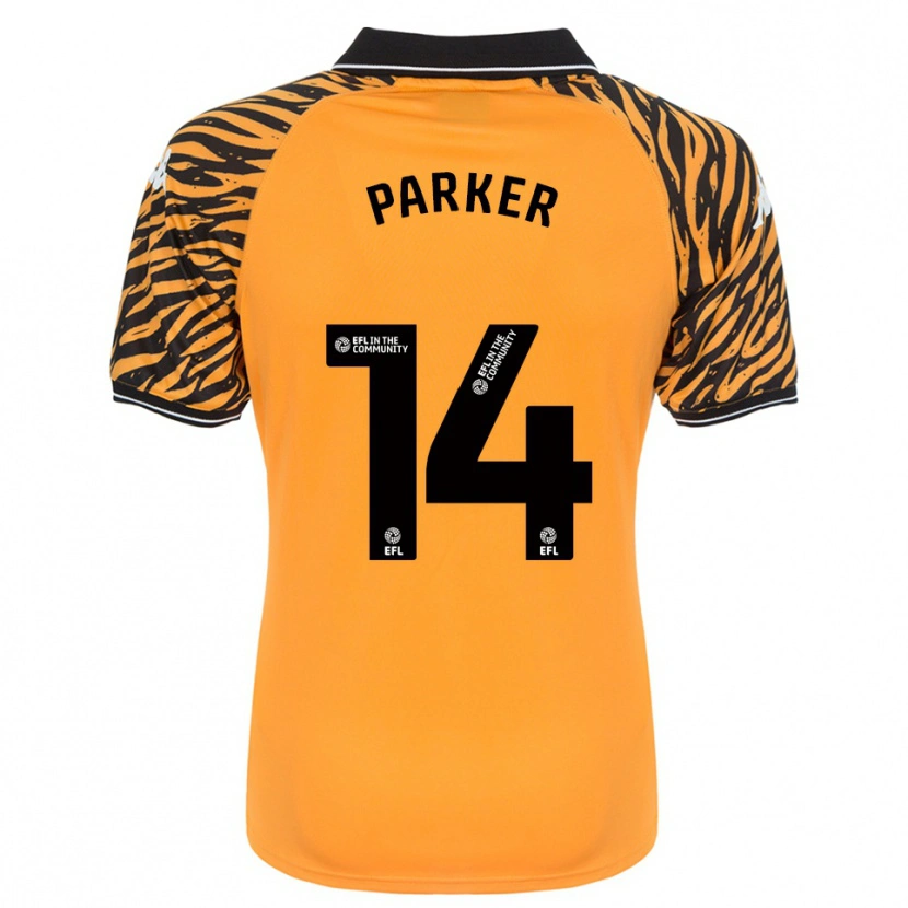 Danxen Niño Camiseta Hugh Parker #14 Naranja Negro 1ª Equipación 2025/26 La Camisa México
