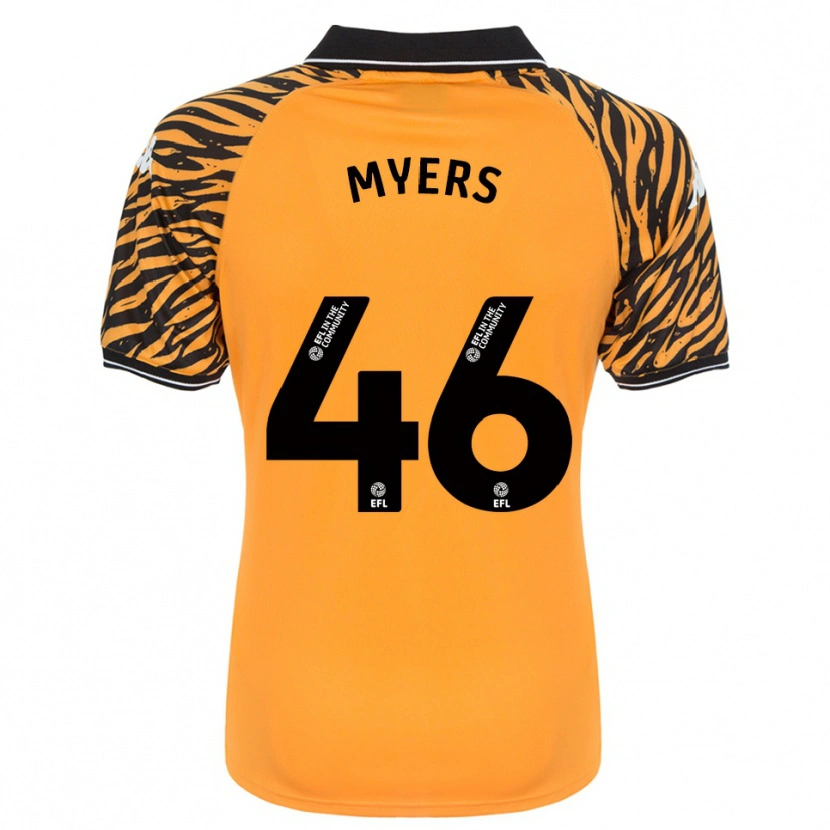Danxen Niño Camiseta Zane Myers #46 Naranja Negro 1ª Equipación 2025/26 La Camisa México
