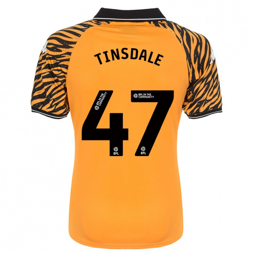 Danxen Niño Camiseta Nathan Tinsdale #47 Naranja Negro 1ª Equipación 2025/26 La Camisa México