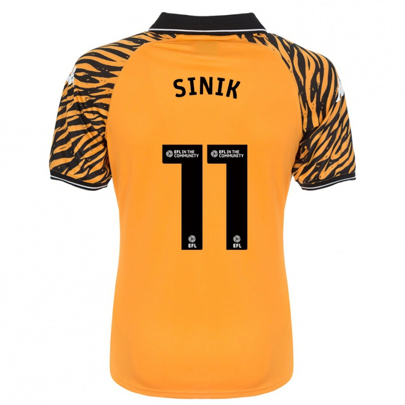 Danxen Niño Camiseta Doğukan Sinik #11 Naranja Negro 1ª Equipación 2025/26 La Camisa México