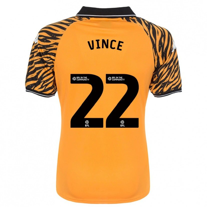 Danxen Niño Camiseta Anna Vince #22 Naranja Negro 1ª Equipación 2025/26 La Camisa México