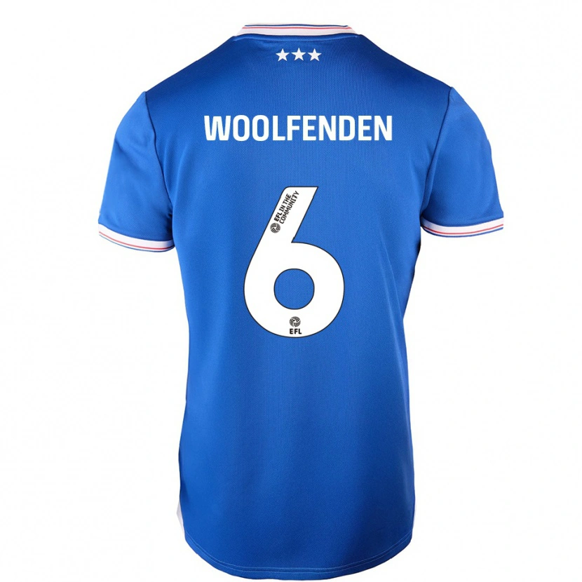 Danxen Niño Camiseta Luke Woolfenden #6 Azul Blanco 1ª Equipación 2025/26 La Camisa México