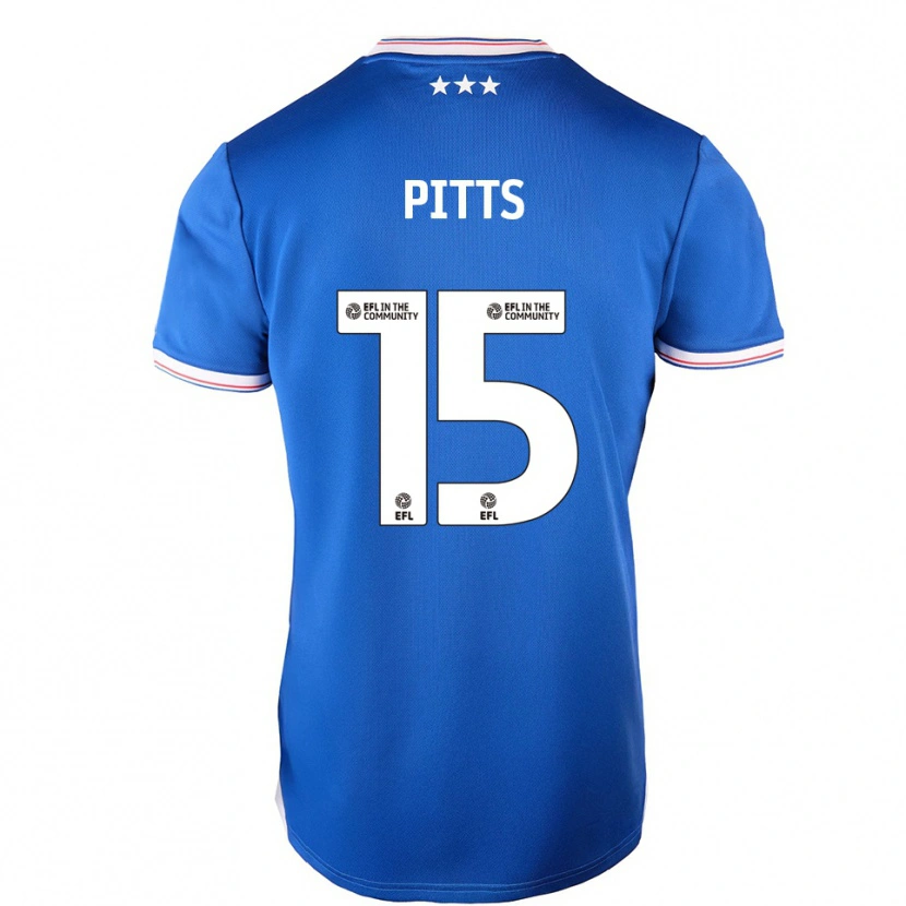 Danxen Niño Camiseta Josh Pitts #15 Azul Blanco 1ª Equipación 2025/26 La Camisa México
