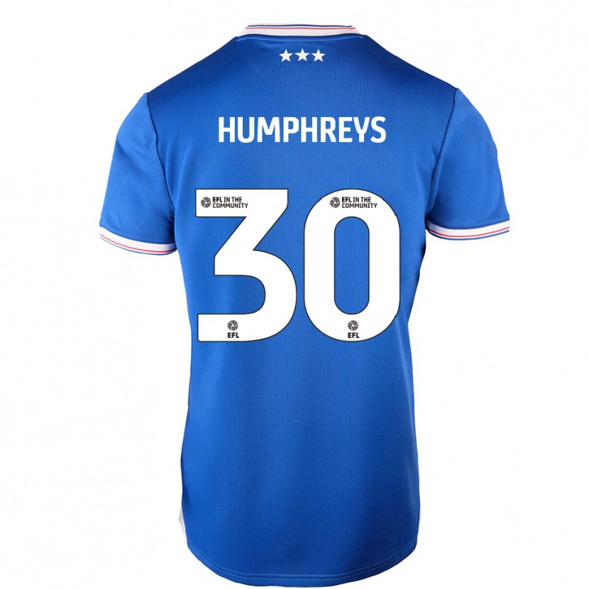 Danxen Niño Camiseta Cameron Humphreys #30 Azul Blanco 1ª Equipación 2025/26 La Camisa México
