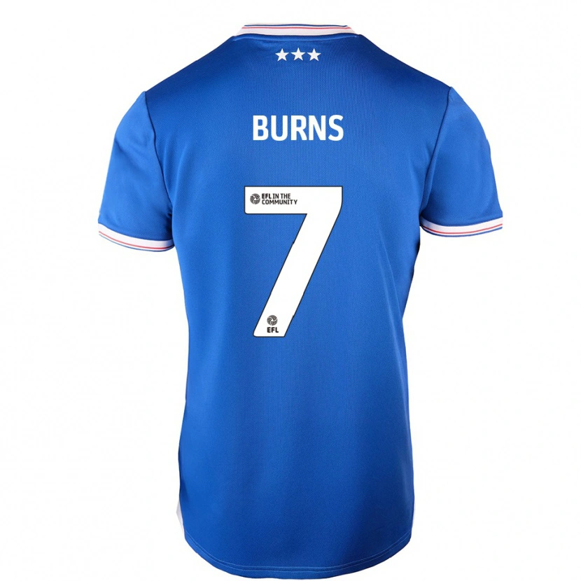 Danxen Niño Camiseta Wes Burns #7 Azul Blanco 1ª Equipación 2025/26 La Camisa México