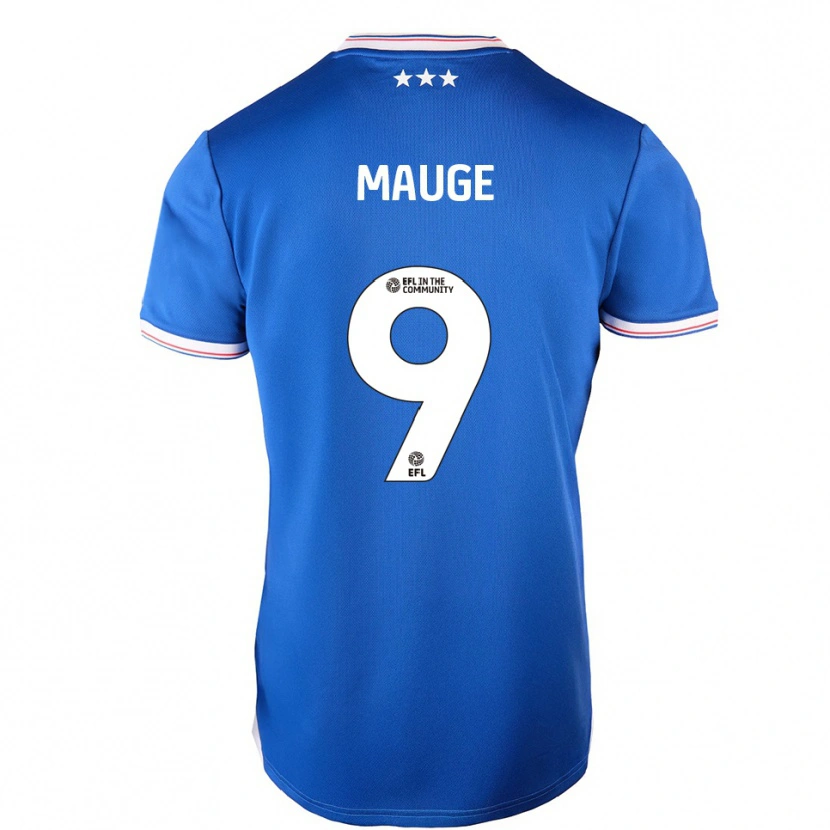 Danxen Niño Camiseta James Mauge #9 Azul Blanco 1ª Equipación 2025/26 La Camisa México