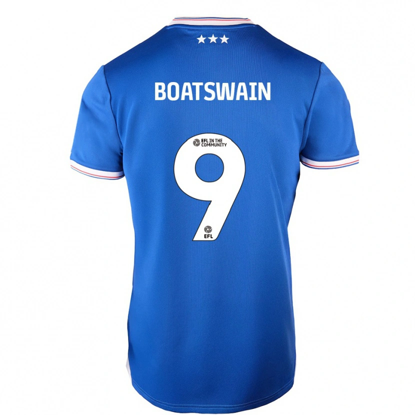 Danxen Niño Camiseta Ashley Boatswain #9 Azul Blanco 1ª Equipación 2025/26 La Camisa México