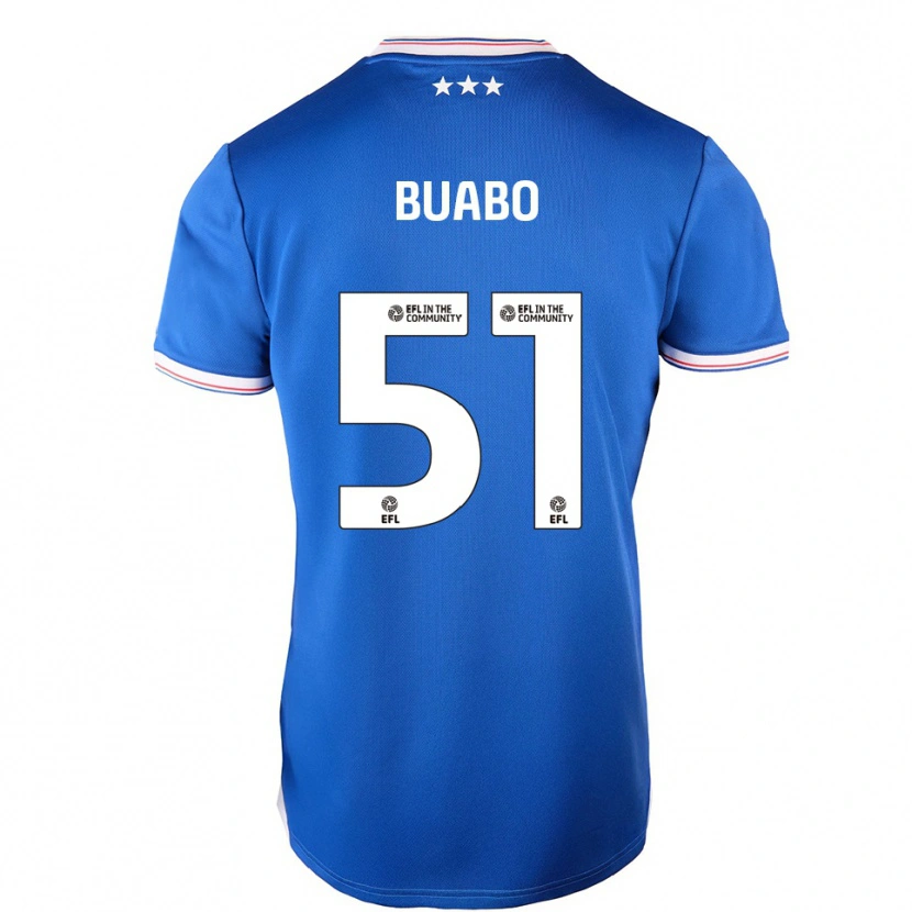 Danxen Niño Camiseta Gerrard Buabo #51 Azul Blanco 1ª Equipación 2025/26 La Camisa México