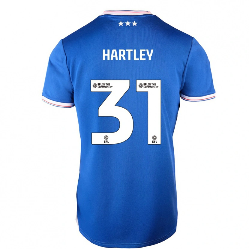 Danxen Niño Camiseta Laura Hartley #31 Azul Blanco 1ª Equipación 2025/26 La Camisa México