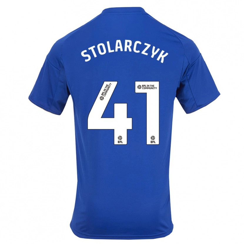Danxen Niño Camiseta Jakub Stolarczyk #41 Azul Oro 1ª Equipación 2025/26 La Camisa México