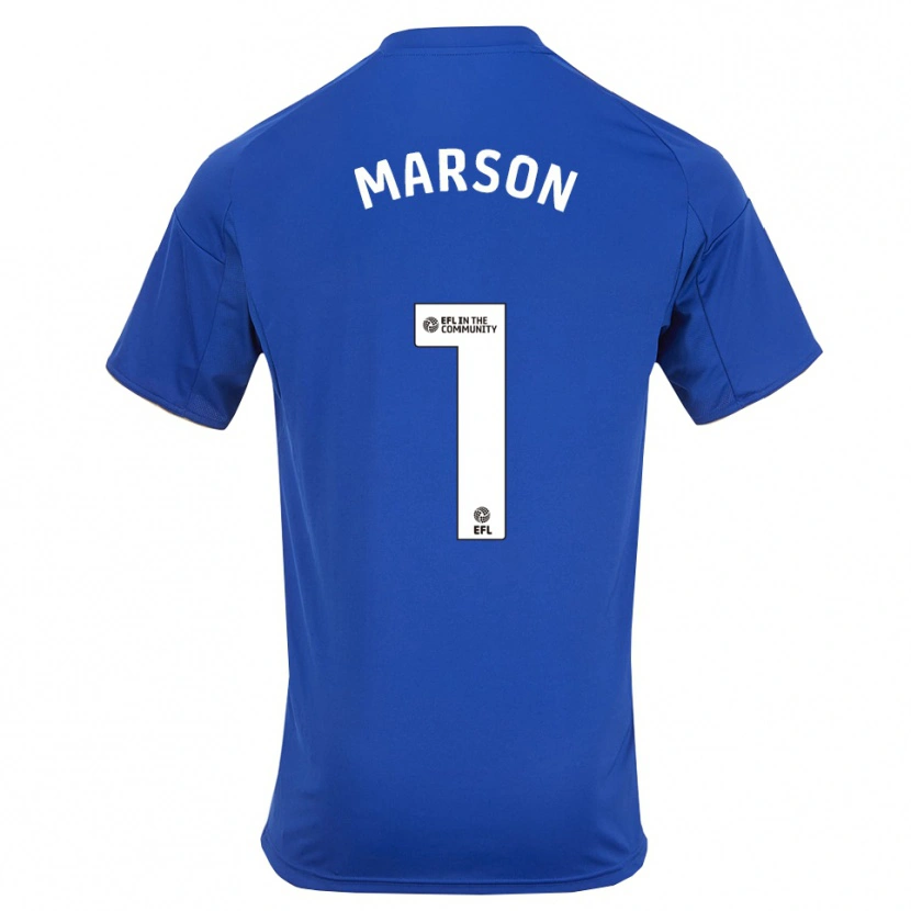 Danxen Niño Camiseta Freddie Marson #1 Azul Oro 1ª Equipación 2025/26 La Camisa México
