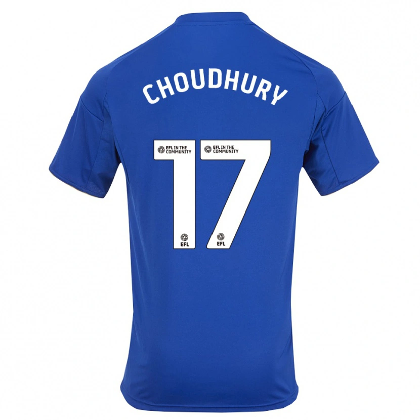 Danxen Niño Camiseta Hamza Choudhury #17 Azul Oro 1ª Equipación 2025/26 La Camisa México
