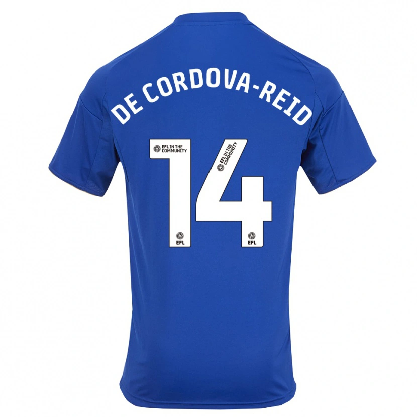 Danxen Niño Camiseta Bobby De Cordova-Reid #14 Azul Oro 1ª Equipación 2025/26 La Camisa México