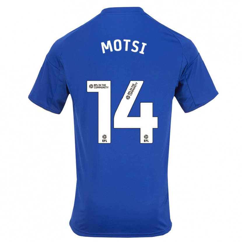 Danxen Niño Camiseta Darren Motsi #14 Azul Oro 1ª Equipación 2025/26 La Camisa México