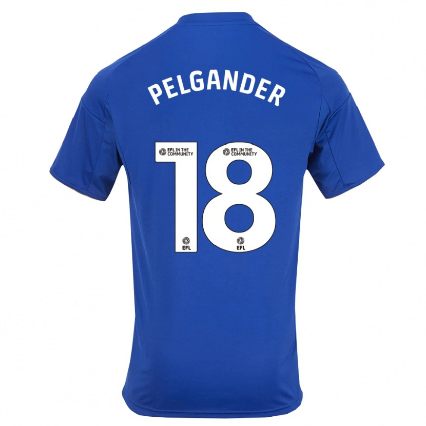 Danxen Niño Camiseta Emilia Pelgander #18 Azul Oro 1ª Equipación 2025/26 La Camisa México