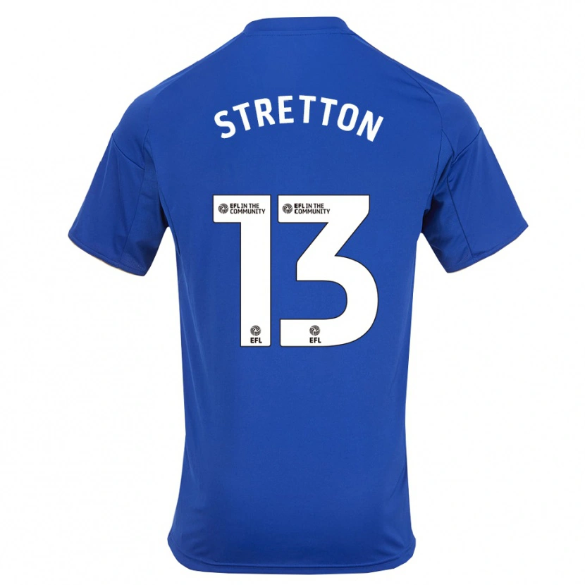 Danxen Niño Camiseta Leo Stretton #13 Azul Oro 1ª Equipación 2025/26 La Camisa México