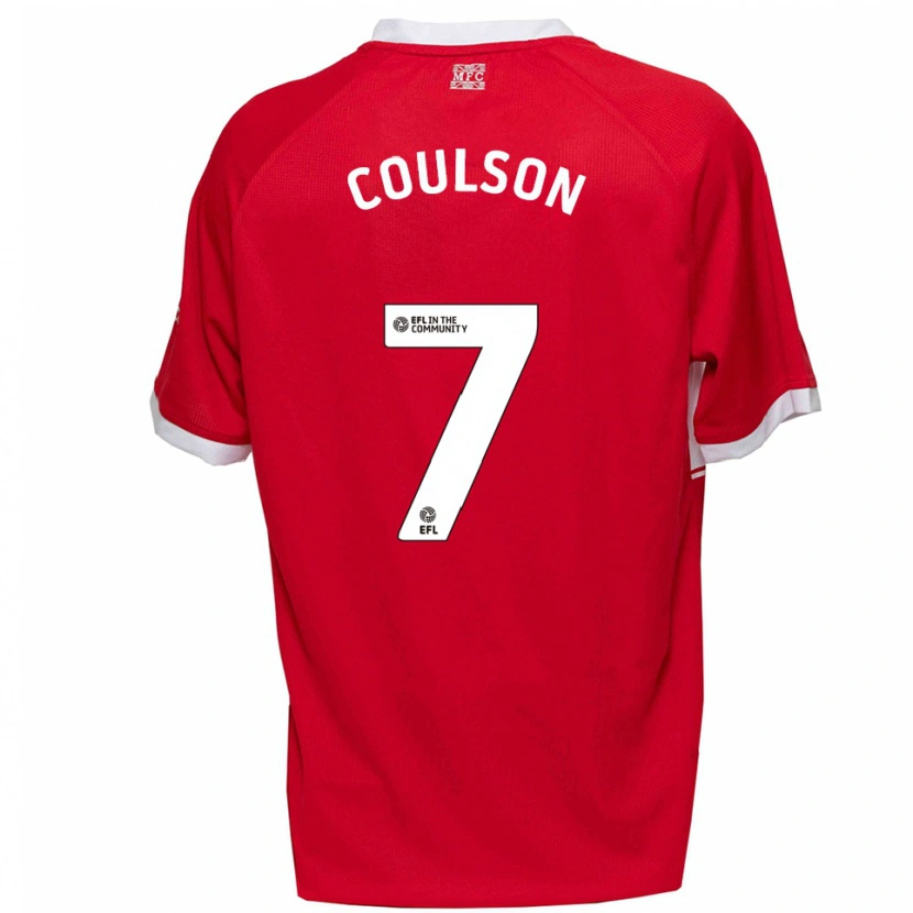 Danxen Niño Camiseta Frankie Coulson #7 Rojo Blanco 1ª Equipación 2025/26 La Camisa México