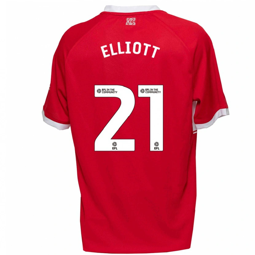 Danxen Niño Camiseta Felix Elliott #21 Rojo Blanco 1ª Equipación 2025/26 La Camisa México