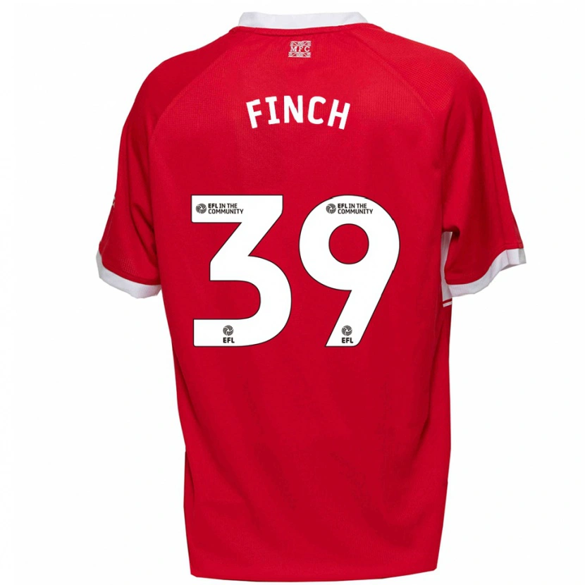 Danxen Niño Camiseta Sonny Finch #39 Rojo Blanco 1ª Equipación 2025/26 La Camisa México