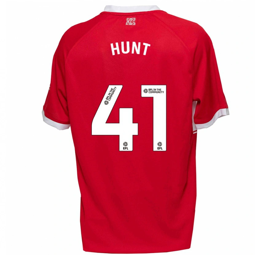 Danxen Niño Camiseta Harley Hunt #41 Rojo Blanco 1ª Equipación 2025/26 La Camisa México