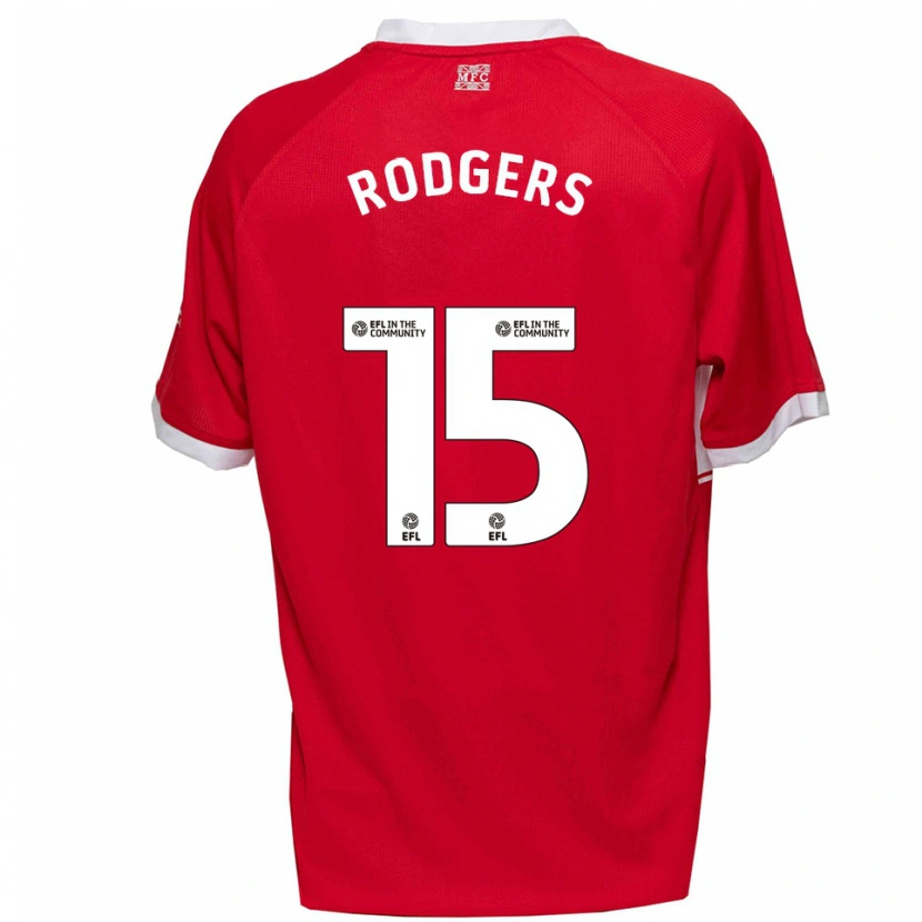 Danxen Niño Camiseta Amber Rodgers #15 Rojo Blanco 1ª Equipación 2025/26 La Camisa México