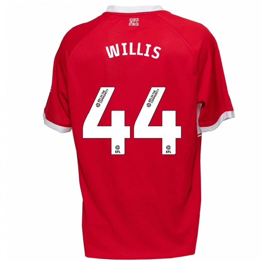 Danxen Niño Camiseta Pharrell Willis #44 Rojo Blanco 1ª Equipación 2025/26 La Camisa México