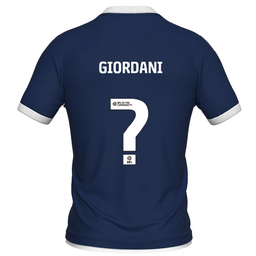 Danxen Niño Camiseta Sharna Giordani #0 Azul Marino Blanco 1ª Equipación 2025/26 La Camisa México