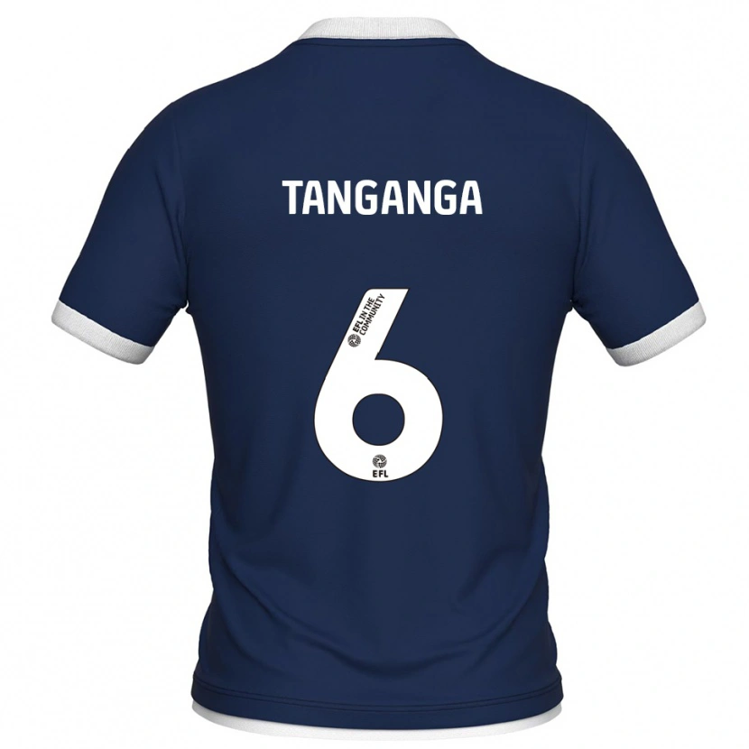 Danxen Niño Camiseta Japhet Tanganga #6 Azul Marino Blanco 1ª Equipación 2025/26 La Camisa México