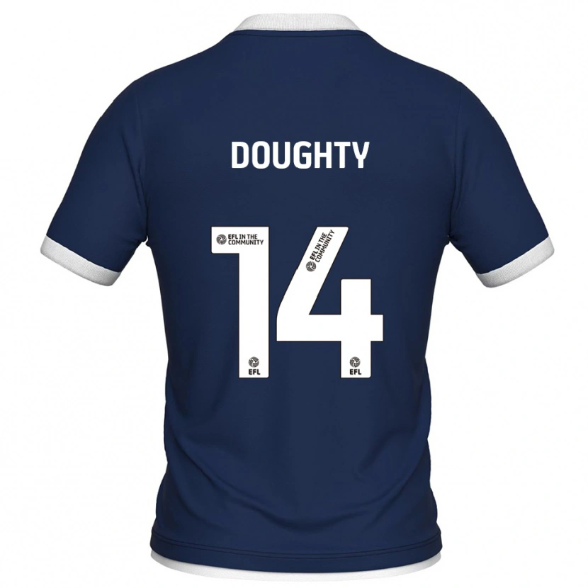 Danxen Niño Camiseta Alfie Doughty #14 Azul Marino Blanco 1ª Equipación 2025/26 La Camisa México
