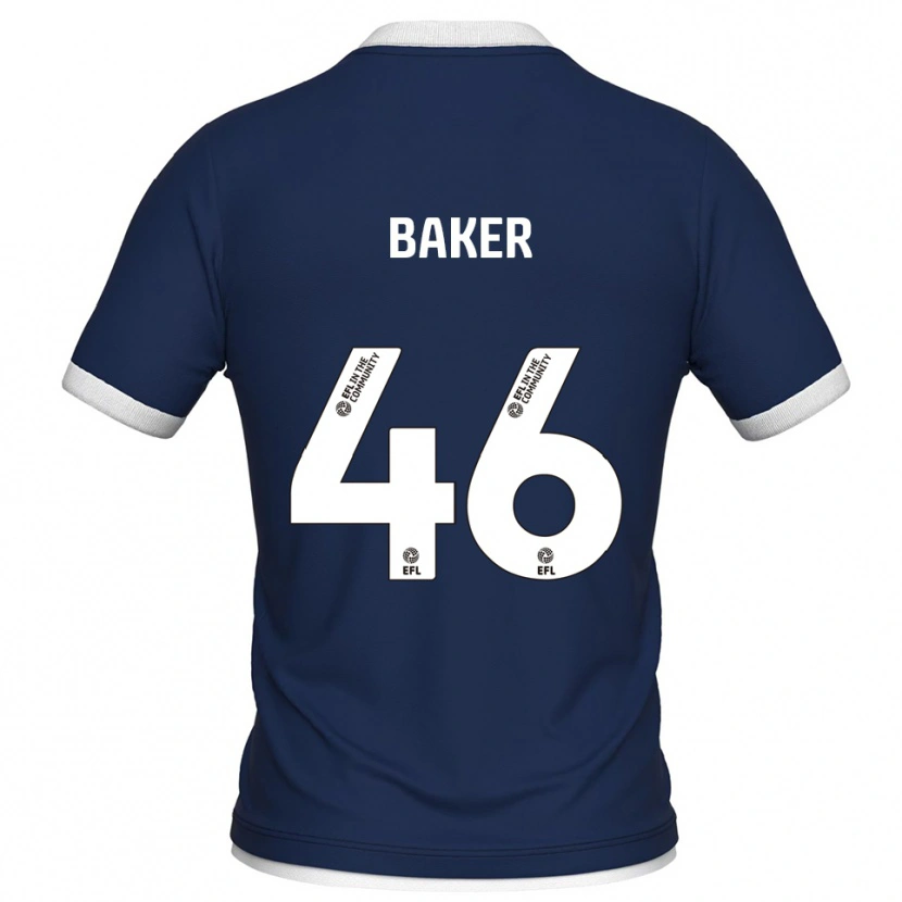Danxen Niño Camiseta Frankie Baker #46 Azul Marino Blanco 1ª Equipación 2025/26 La Camisa México
