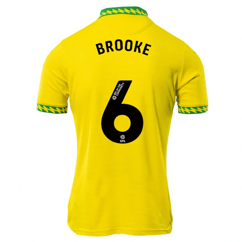Danxen Niño Camiseta Harry Brooke #6 Blanco Verde 1ª Equipación 2025/26 La Camisa México