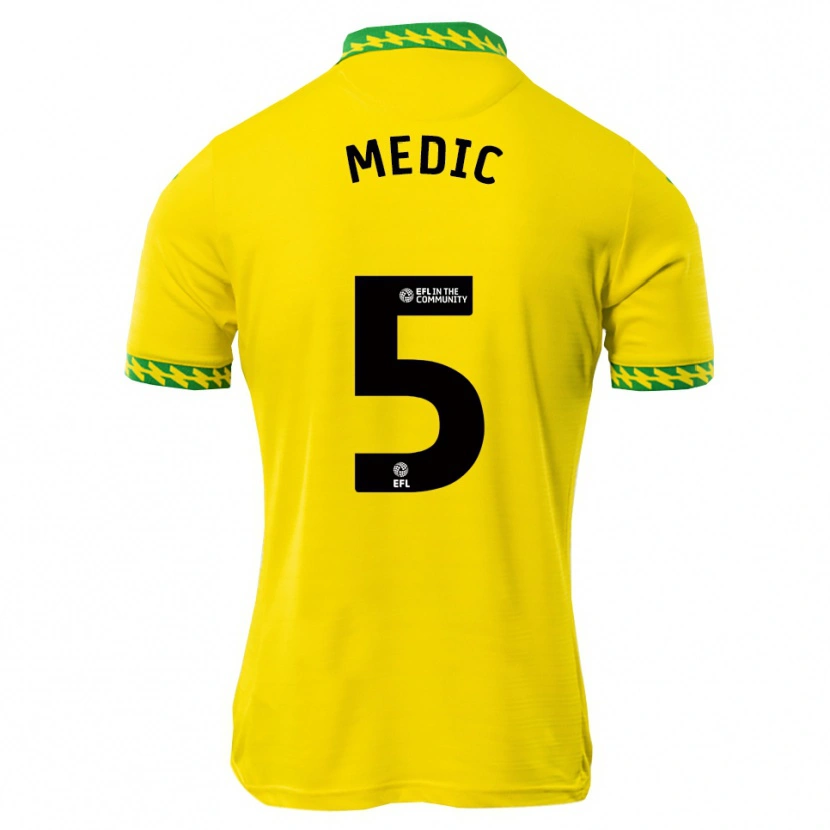 Danxen Niño Camiseta Jakov Medic #5 Blanco Verde 1ª Equipación 2025/26 La Camisa México