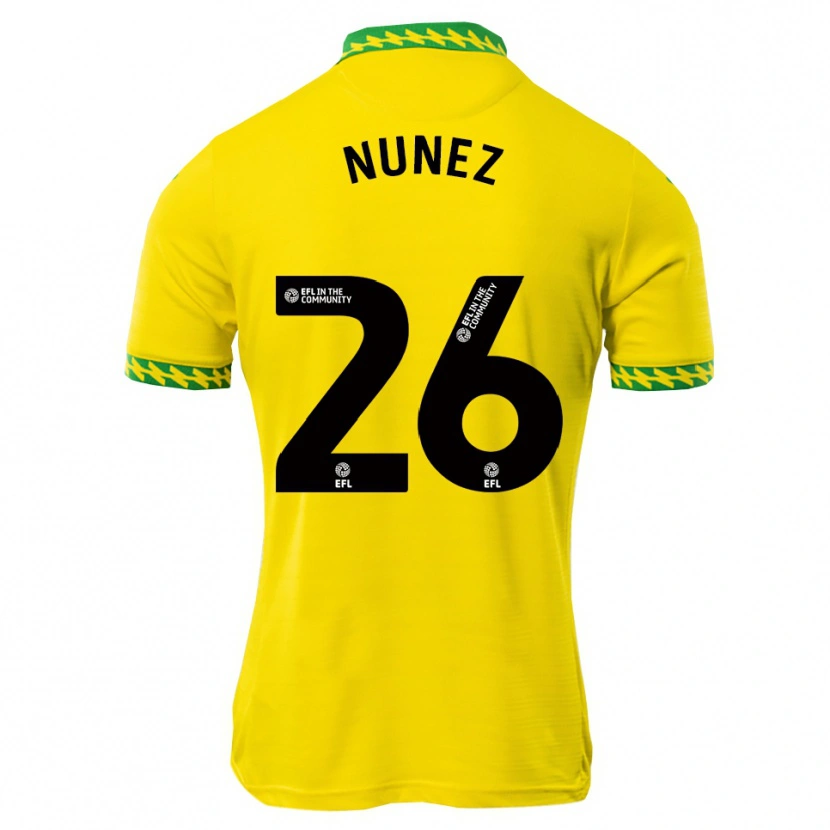 Danxen Niño Camiseta Marcelino Núñez #26 Blanco Verde 1ª Equipación 2025/26 La Camisa México