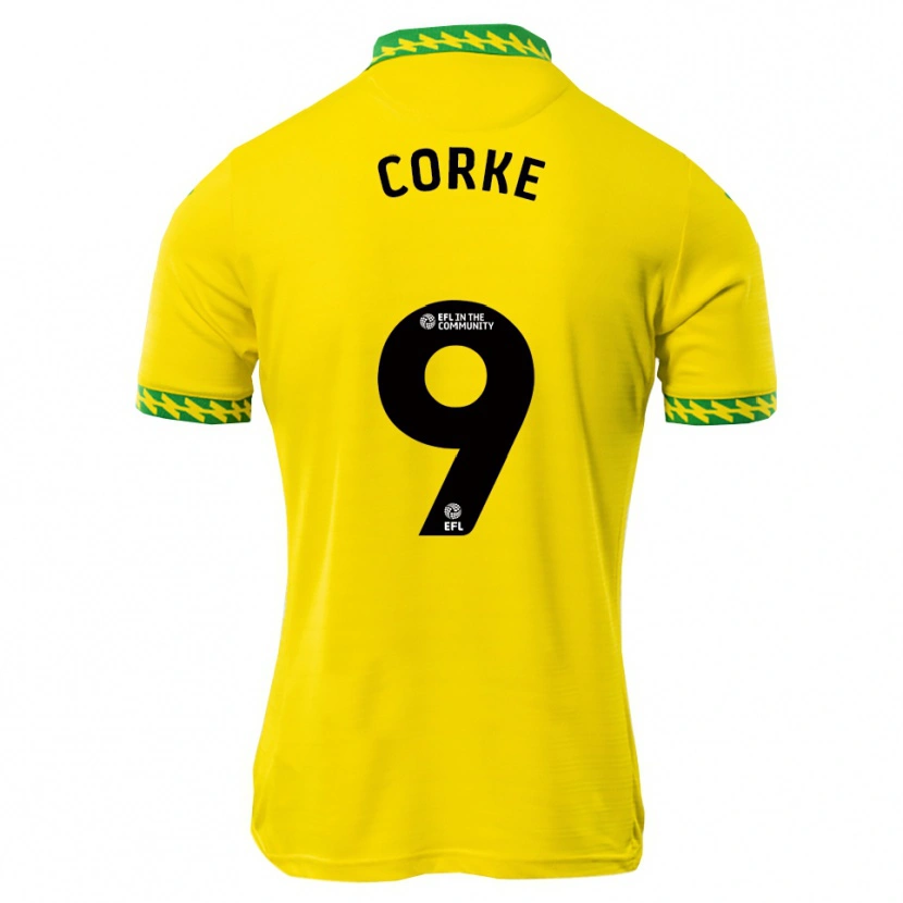 Danxen Niño Camiseta Finn Corke #9 Blanco Verde 1ª Equipación 2025/26 La Camisa México