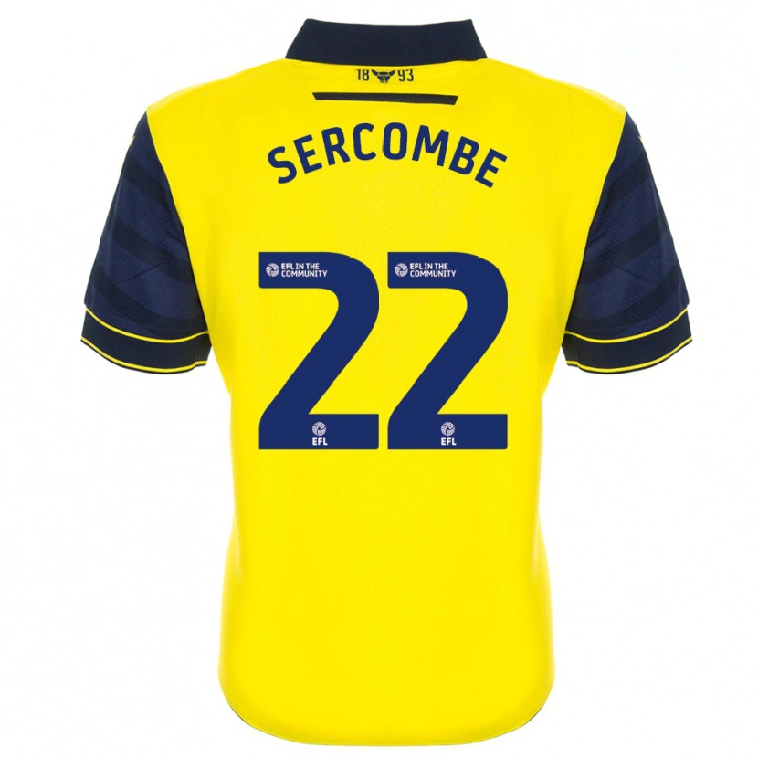 Danxen Niño Camiseta Paris Sercombe #22 Amarillo Azul Marino 1ª Equipación 2025/26 La Camisa México