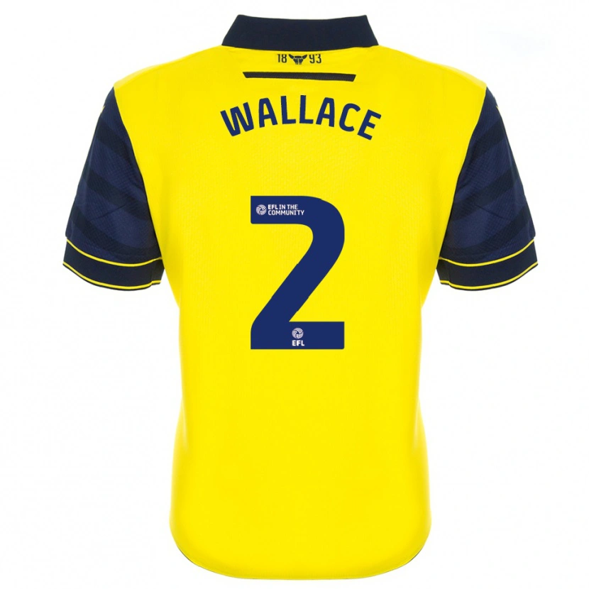 Danxen Niño Camiseta Emily Wallace #2 Amarillo Azul Marino 1ª Equipación 2025/26 La Camisa México