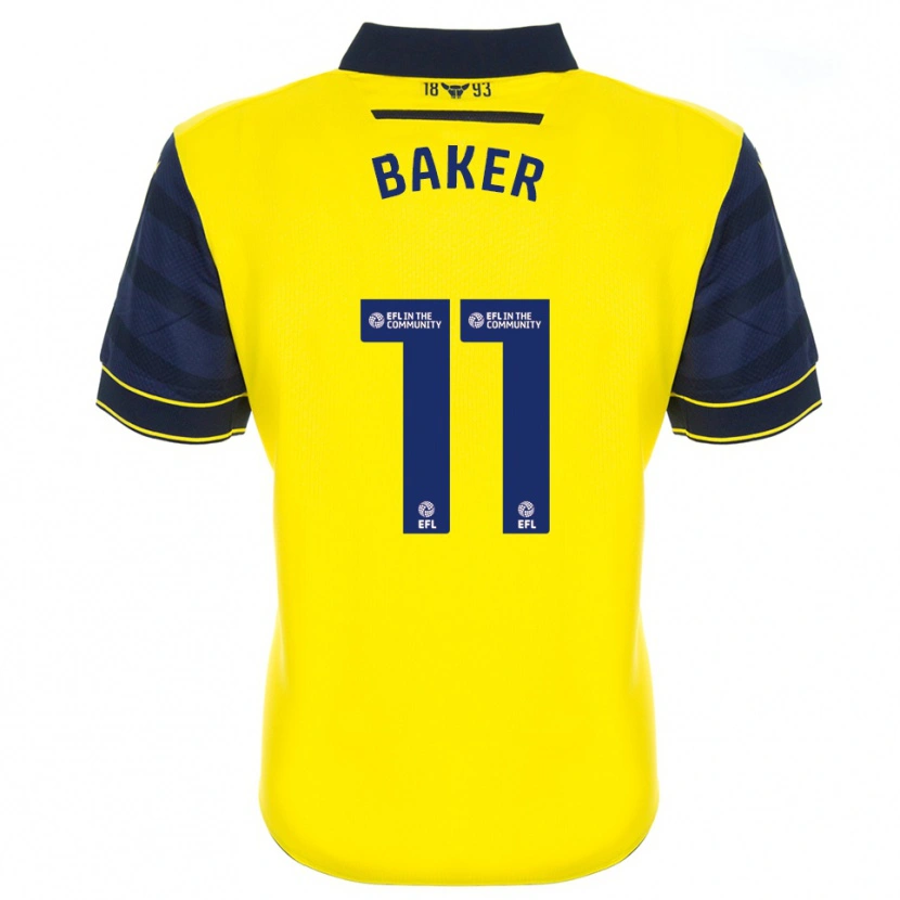 Danxen Niño Camiseta Sophie Baker #11 Amarillo Azul Marino 1ª Equipación 2025/26 La Camisa México