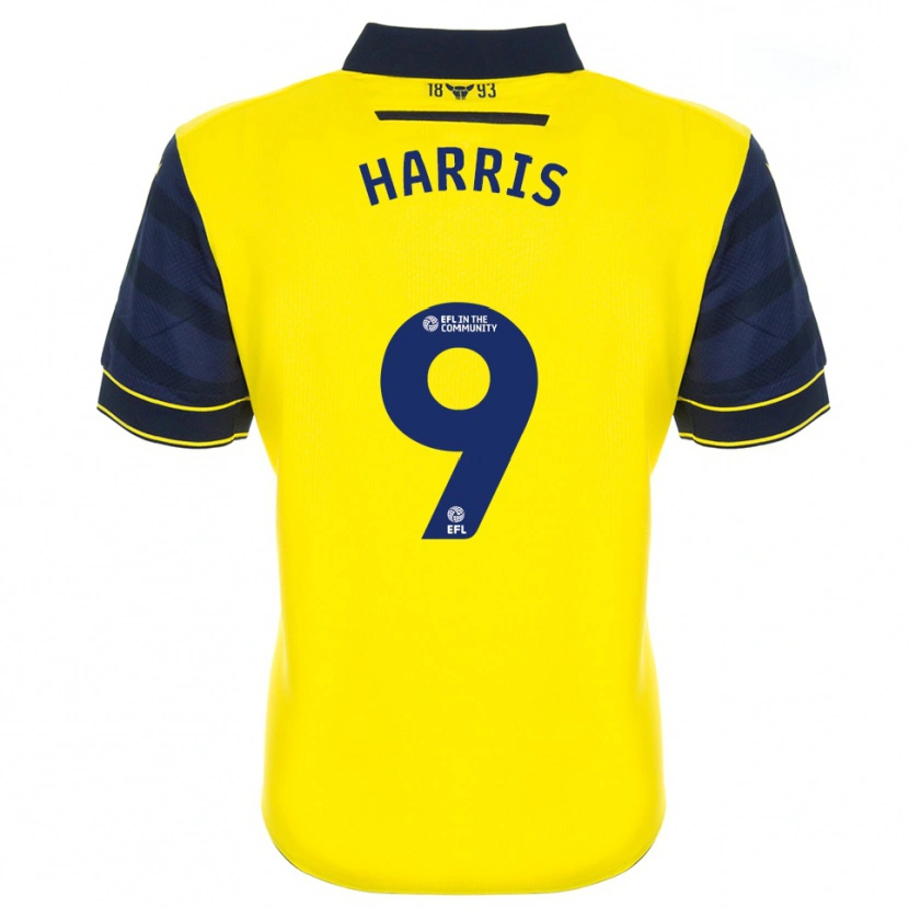 Danxen Niño Camiseta Mark Harris #9 Amarillo Azul Marino 1ª Equipación 2025/26 La Camisa México