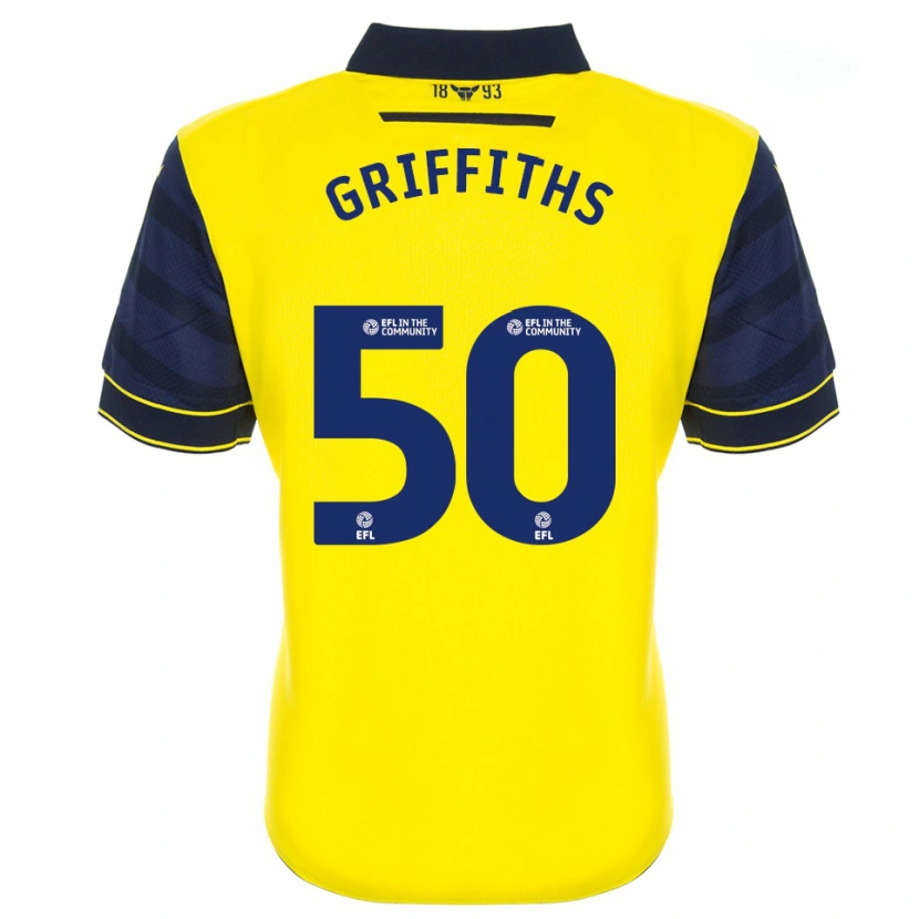Danxen Niño Camiseta Louis Griffiths #50 Amarillo Azul Marino 1ª Equipación 2025/26 La Camisa México