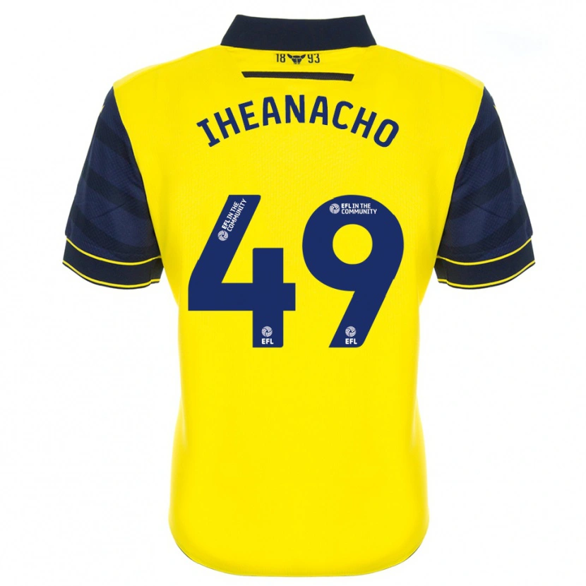 Danxen Niño Camiseta Josh Iheanacho #49 Amarillo Azul Marino 1ª Equipación 2025/26 La Camisa México