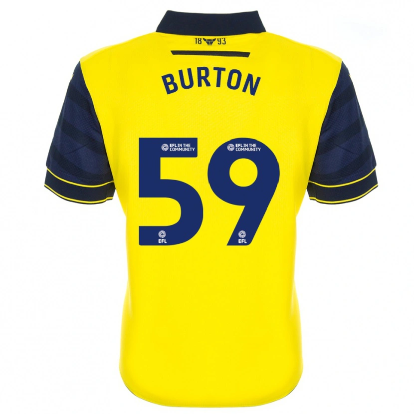 Danxen Niño Camiseta Kasway Burton #59 Amarillo Azul Marino 1ª Equipación 2025/26 La Camisa México