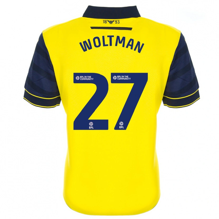 Danxen Niño Camiseta Max Woltman #27 Amarillo Azul Marino 1ª Equipación 2025/26 La Camisa México