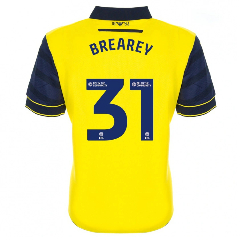 Danxen Niño Camiseta Eddie Brearey #31 Amarillo Azul Marino 1ª Equipación 2025/26 La Camisa México