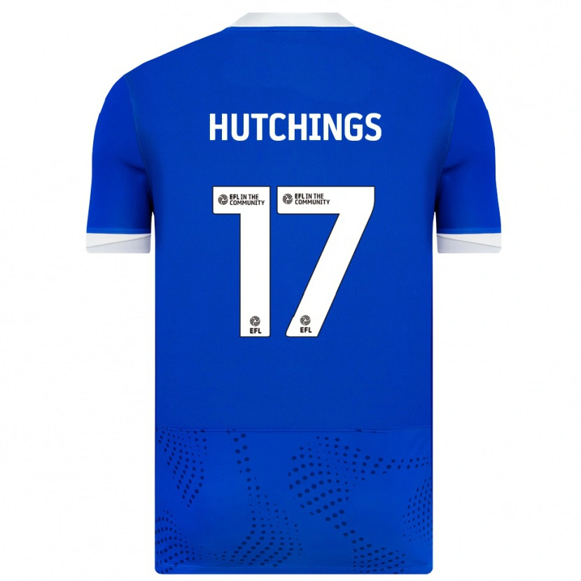 Danxen Niño Camiseta Annie Hutchings #17 Azul Blanco 1ª Equipación 2025/26 La Camisa México
