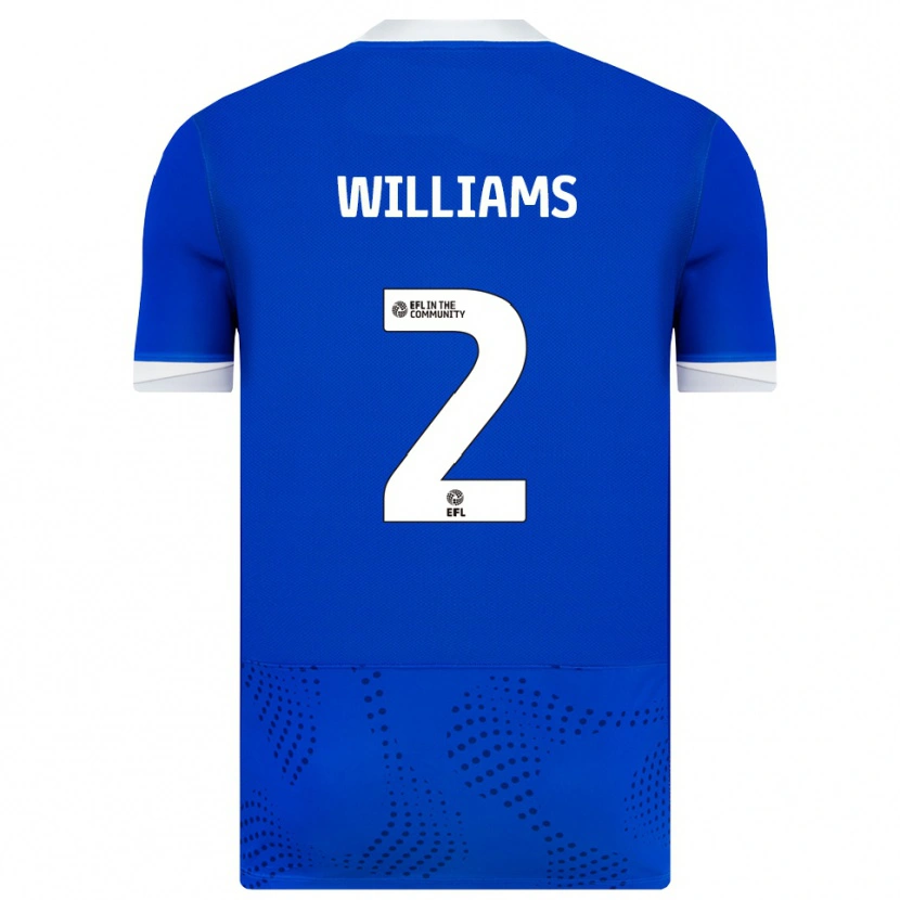 Danxen Niño Camiseta Jordan Williams #2 Azul Blanco 1ª Equipación 2025/26 La Camisa México