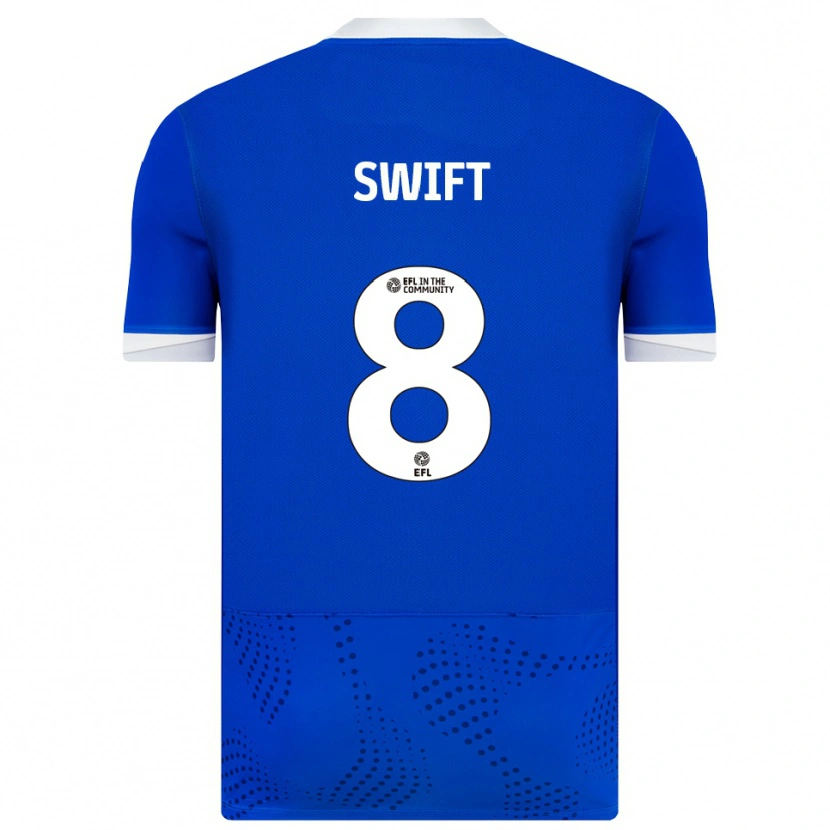 Danxen Niño Camiseta John Swift #8 Azul Blanco 1ª Equipación 2025/26 La Camisa México