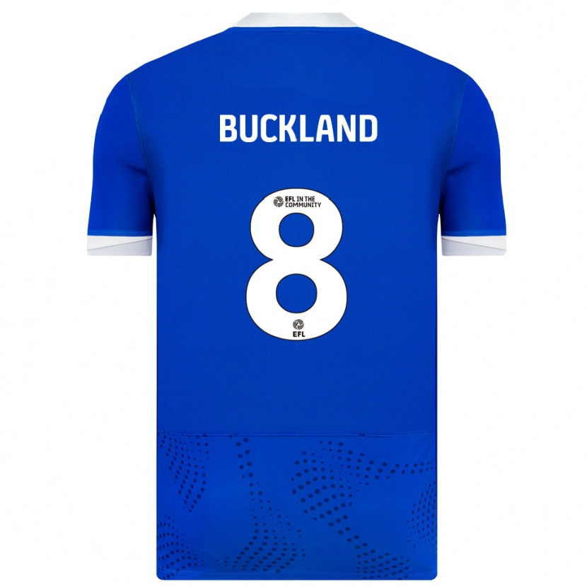 Danxen Niño Camiseta Reggie Buckland #8 Azul Blanco 1ª Equipación 2025/26 La Camisa México